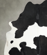 Black and White X-Large Brazilian Cowhide Rug 7'8"H x 6'4"W #A54647 by Hudson Hides