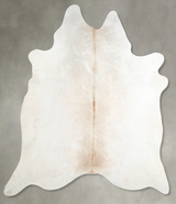 Ivory with Beige XX-Large Brazilian Cowhide Rug 8'4"H x 7'0"W #A54648 by Hudson Hides