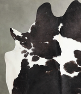 Black and White XX-Large Brazilian Cowhide Rug 7'9"H x 6'11"W #A54649 by Hudson Hides