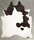 Black and White X-Large Brazilian Cowhide Rug 7'1"H x 6'5"W #A54650 by Hudson Hides