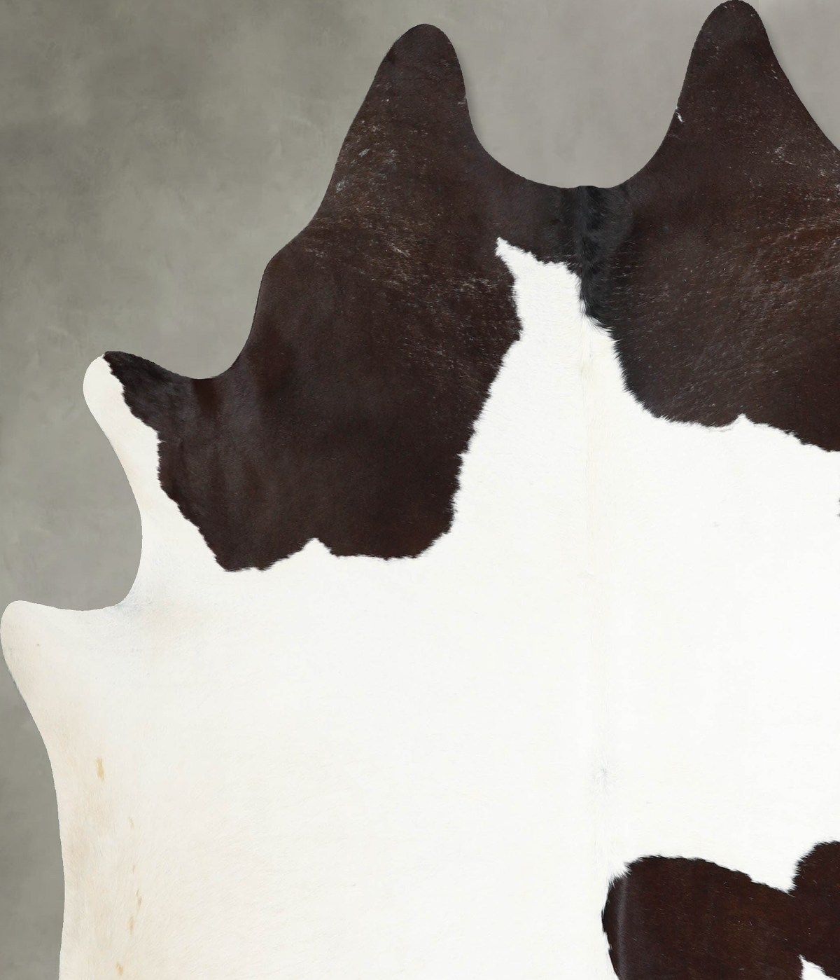 Black and White X-Large Brazilian Cowhide Rug 7'1"H x 6'5"W #A54650 by Hudson Hides