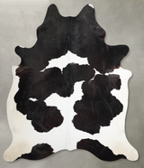 Black and White XX-Large Brazilian Cowhide Rug 8'0"H x 6'10"W #A54654 by Hudson Hides