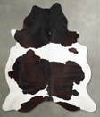 Chocolate and White X-Large Brazilian Cowhide Rug 7'10"H x 6'4"W #A54657 by Hudson Hides