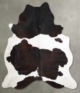 Chocolate and White X-Large Brazilian Cowhide Rug 7'10"H x 6'4"W #A54657 by Hudson Hides