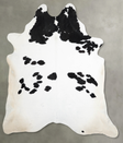 Black and White XX-Large Brazilian Cowhide Rug 9'0"H x 7'5"W #A54658 by Hudson Hides