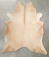 Beige XX-Large Brazilian Cowhide Rug 8'1"H x 7'1"W #A54665 by Hudson Hides