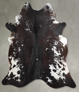 Chocolate and White XX-Large Brazilian Cowhide Rug 7'9"H x 6'11"W #A54667 by Hudson Hides