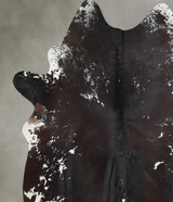 Chocolate and White XX-Large Brazilian Cowhide Rug 7'9"H x 6'11"W #A54667 by Hudson Hides