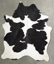 Black and White X-Large Brazilian Cowhide Rug 7'7"H x 6'5"W #A54670 by Hudson Hides