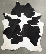 Black and White X-Large Brazilian Cowhide Rug 7'7"H x 6'5"W #A54670 by Hudson Hides