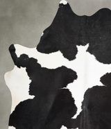 Black and White X-Large Brazilian Cowhide Rug 7'7"H x 6'5"W #A54670 by Hudson Hides