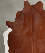 Solid Brown XX-Large Brazilian Cowhide Rug 7'10"H x 7'0"W #A54673 by Hudson Hides