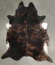 Dark Brindle XX-Large Brazilian Cowhide Rug 7'10"H x 6'10"W #A54676 by Hudson Hides