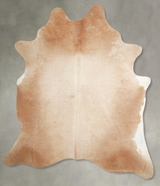 Beige X-Large Brazilian Cowhide Rug 7'8"H x 6'4"W #A54678 by Hudson Hides