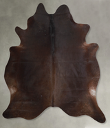 Chocolate X-Large Brazilian Cowhide Rug 7'1"H x 6'8"W #A54680 by Hudson Hides
