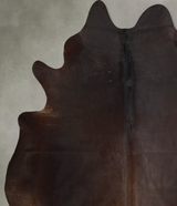 Chocolate X-Large Brazilian Cowhide Rug 7'1"H x 6'8"W #A54680 by Hudson Hides