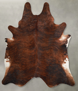 Dark Brindle XX-Large Brazilian Cowhide Rug 7'11"H x 6'11"W #A54683 by Hudson Hides