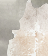 Beige and White XX-Large Brazilian Cowhide Rug 8'2"H x 6'10"W #A54685 by Hudson Hides