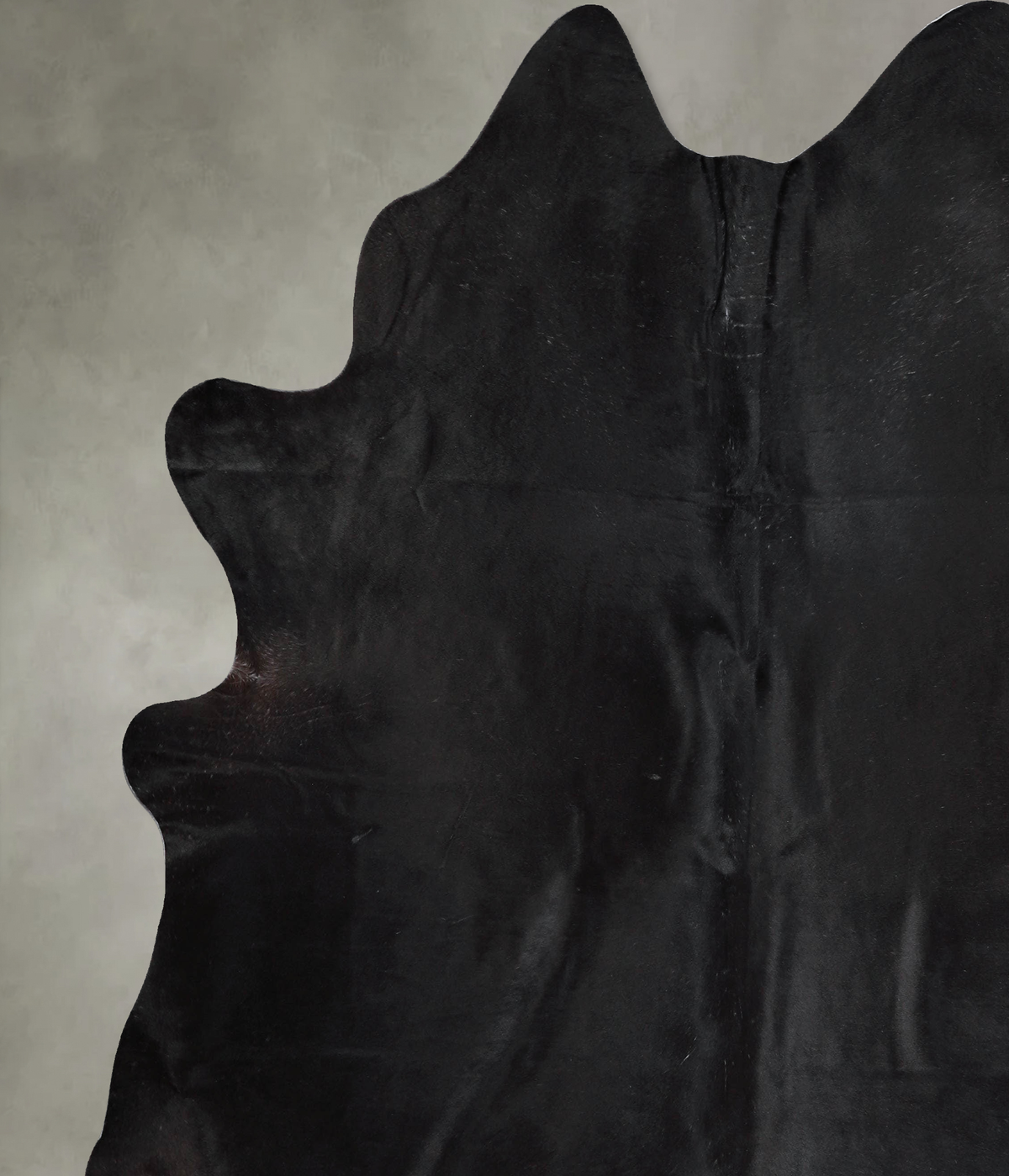 Solid Black XX-Large Brazilian Cowhide Rug 8'0"H x 7'0"W #A54686 by Hudson Hides