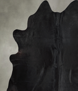 Solid Black XX-Large Brazilian Cowhide Rug 8'0"H x 7'0"W #A54686 by Hudson Hides