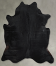 Solid Black X-Large Brazilian Cowhide Rug 7'3"H x 6'7"W #A54687 by Hudson Hides