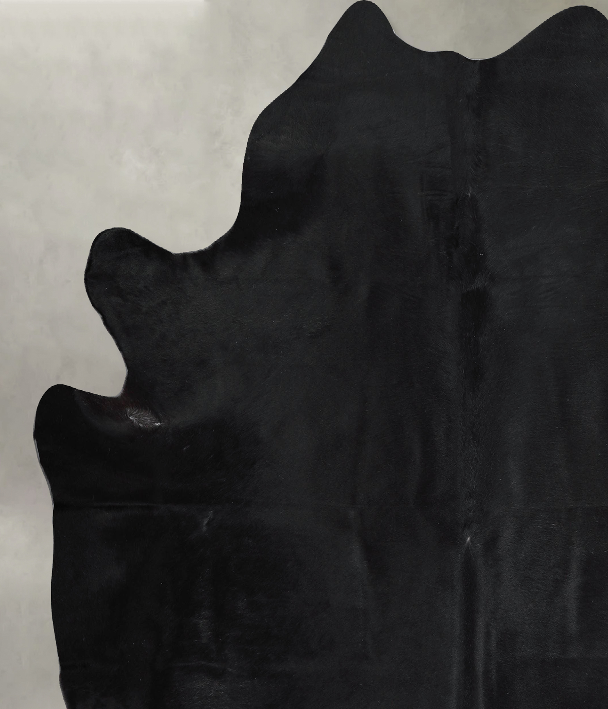 Solid Black X-Large Brazilian Cowhide Rug 7'3"H x 6'7"W #A54687 by Hudson Hides