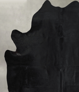 Solid Black X-Large Brazilian Cowhide Rug 7'3"H x 6'7"W #A54687 by Hudson Hides