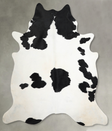 Black and White X-Large Brazilian Cowhide Rug 7'2"H x 6'6"W #A54692 by Hudson Hides