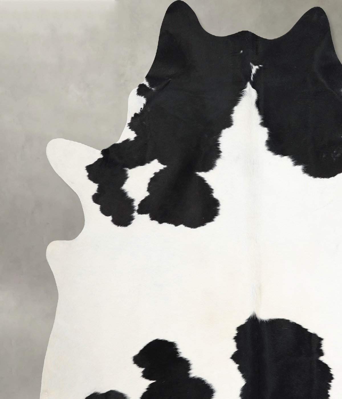 Black and White X-Large Brazilian Cowhide Rug 7'2"H x 6'6"W #A54692 by Hudson Hides