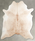 Beige X-Large Brazilian Cowhide Rug 7'3"H x 6'9"W #A54693 by Hudson Hides