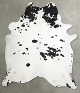 Black and White XX-Large Brazilian Cowhide Rug 8'4"H x 7'0"W #A54694 by Hudson Hides