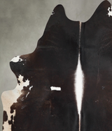 Chocolate and White XX-Large Brazilian Cowhide Rug 8'1"H x 6'9"W #A54695 by Hudson Hides