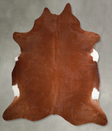 Solid Brown XX-Large Brazilian Cowhide Rug 7'4"H x 7'3"W #A54696 by Hudson Hides