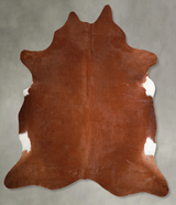 Solid Brown XX-Large Brazilian Cowhide Rug 7'4"H x 7'3"W #A54696 by Hudson Hides