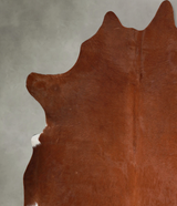 Solid Brown XX-Large Brazilian Cowhide Rug 7'4"H x 7'3"W #A54696 by Hudson Hides