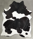 Black and White X-Large Brazilian Cowhide Rug 7'7"H x 6'0"W #A54703 by Hudson Hides