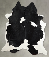 Black and White XX-Large Brazilian Cowhide Rug 8'4"H x 7'2"W #A54704 by Hudson Hides