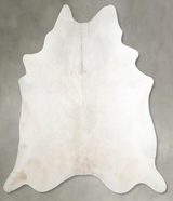 Ivory with Beige XX-Large Brazilian Cowhide Rug 8'7"H x 7'8"W #A54710 by Hudson Hides