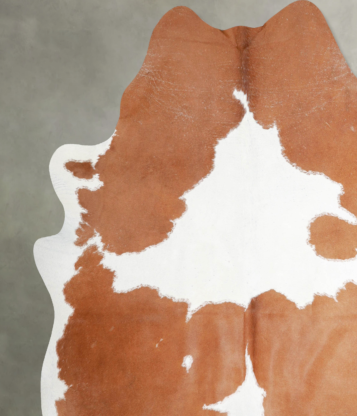 Brown and White XX-Large Brazilian Cowhide Rug 7'6"H x 7'0"W #A54715 by Hudson Hides