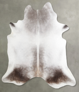 Medium Grey XX-Large Brazilian Cowhide Rug 7'9"H x 7'0"W #A54716 by Hudson Hides