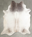 Grey with Beige XX-Large Brazilian Cowhide Rug 8'0"H x 7'0"W #A54718 by Hudson Hides