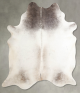 Grey with Beige XX-Large Brazilian Cowhide Rug 8'0"H x 7'0"W #A54718 by Hudson Hides