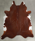 Brown and White Regular XX-Large Brazilian Cowhide Rug 8'3"H x 7'5"W #A54721 by Hudson Hides