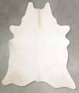 Solid White XX-Large Brazilian Cowhide Rug 7'7"H x 6'8"W #A54722 by Hudson Hides