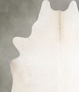 Solid White XX-Large Brazilian Cowhide Rug 7'7"H x 6'8"W #A54722 by Hudson Hides