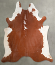 Brown and White Regular X-Large Brazilian Cowhide Rug 6'11"H x 6'4"W #A54723 by Hudson Hides