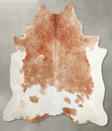 Brown and White XX-Large Brazilian Cowhide Rug 7'5"H x 6'10"W #A54724 by Hudson Hides