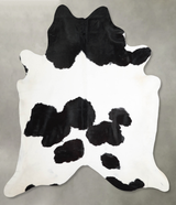 Black and White XX-Large Brazilian Cowhide Rug 8'4"H x 7'3"W #A54727 by Hudson Hides