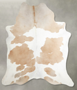 Beige and White XX-Large Brazilian Cowhide Rug 8'1"H x 7'0"W #A54730 by Hudson Hides