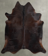 Chocolate X-Large Brazilian Cowhide Rug 7'0"H x 6'10"W #A54731 by Hudson Hides